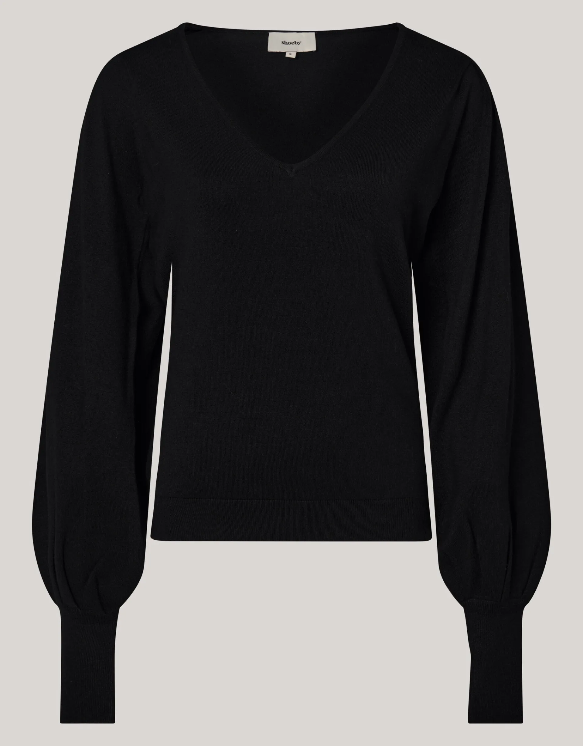Shoeby Gebreide V-hals Trui Zwart<DAMES Truien En Sweaters