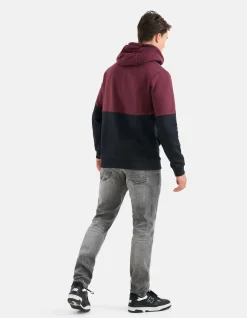 Shoeby Gekleurde Contrast Hoodie Zwart<Heren Truien En Sweaters