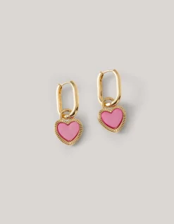 Shoeby Gekleurde Hartjes Oorbellen Goud<DAMES Sieraden