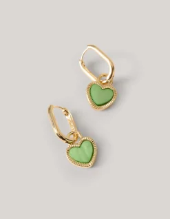 Shoeby Gekleurde Hartjes Oorbellen Goud<DAMES Sieraden
