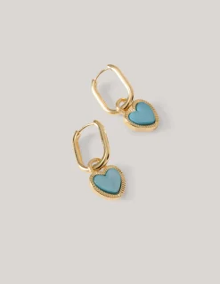 Shoeby Gekleurde Hartjes Oorbellen Goud<DAMES Sieraden