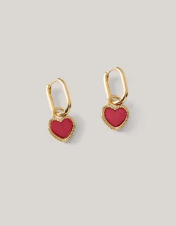 Shoeby Gekleurde Hartjes Oorbellen Goud<DAMES Sieraden