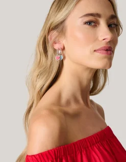 Shoeby Gekleurde Hartjes Oorbellen Zilver<DAMES Sieraden
