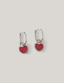 Shoeby Gekleurde Hartjes Oorbellen Zilver<DAMES Sieraden