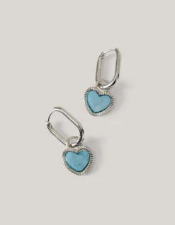 Shoeby Gekleurde Hartjes Oorbellen Zilver<DAMES Sieraden