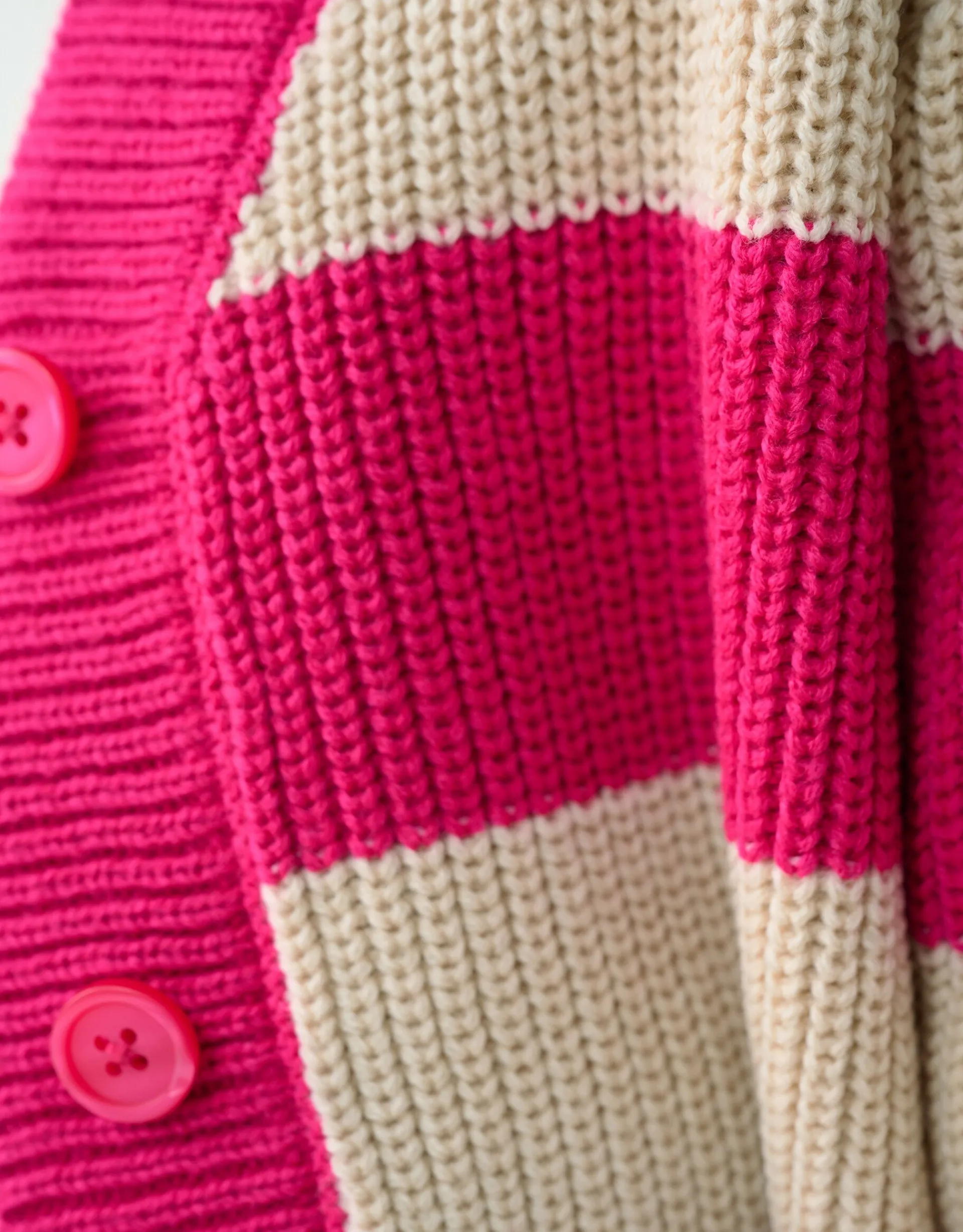 Shoeby Gestreept Vest Roze< Gebreide Truien