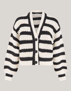 Shoeby Gestreept Vest Zwart/Wit<DAMES Truien En Sweaters