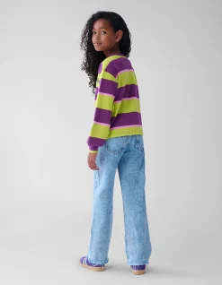 Shoeby Gestreepte Longsleeve Paars< Tops Lange Mouw