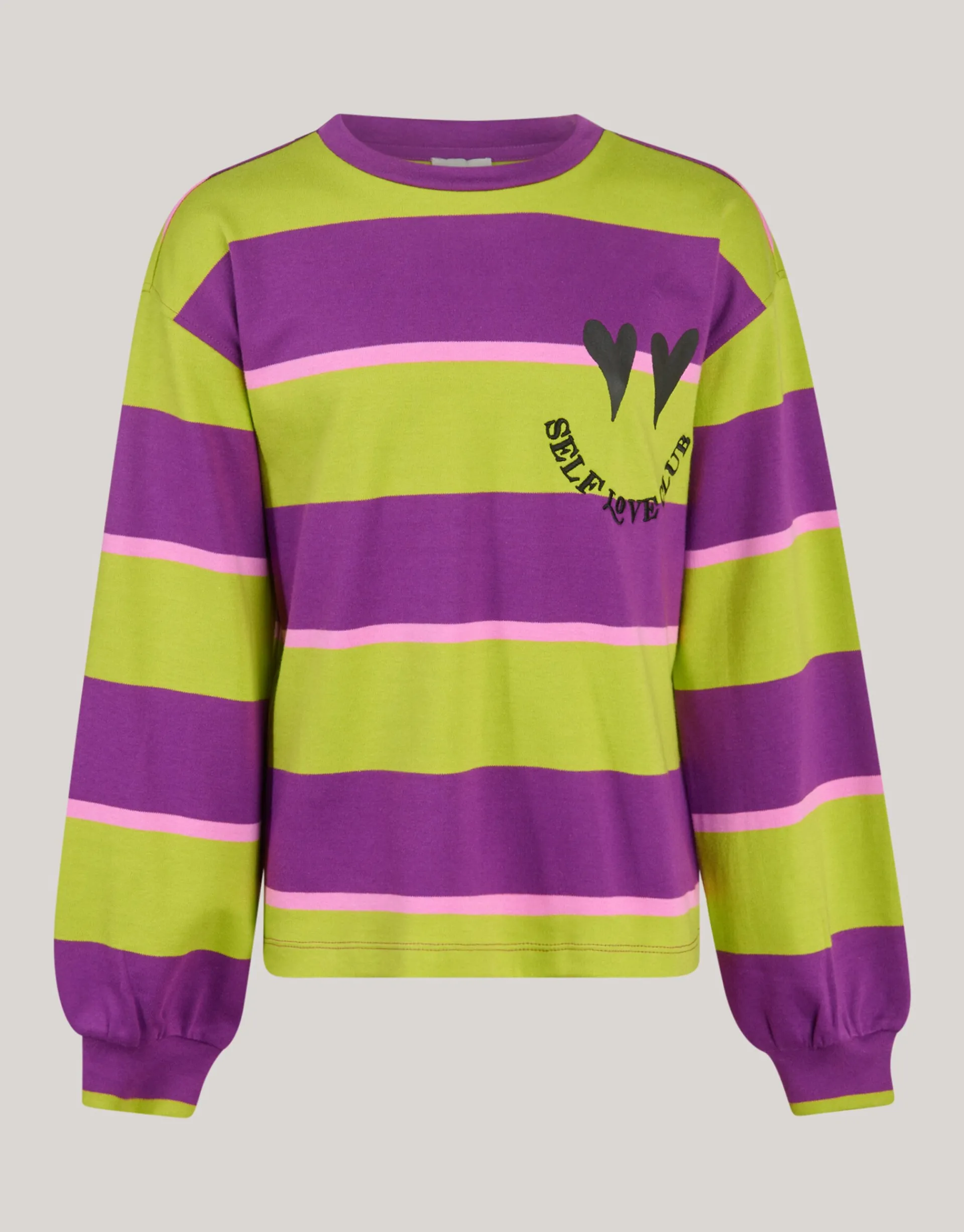 Shoeby Gestreepte Longsleeve Paars< Tops Lange Mouw