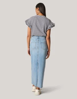 Shoeby Gestreepte Ruffle Top Zwart/Wit<DAMES Tops