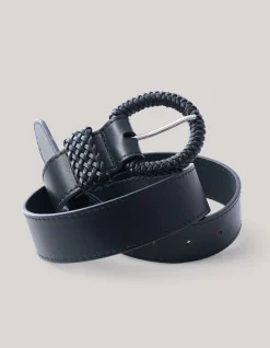 Shoeby Gevlochten riem Zwart<DAMES Riemen