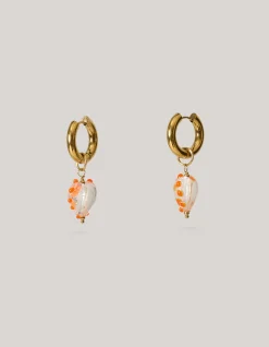 Shoeby Glazen Hart Oorbellen Goud<DAMES Sieraden