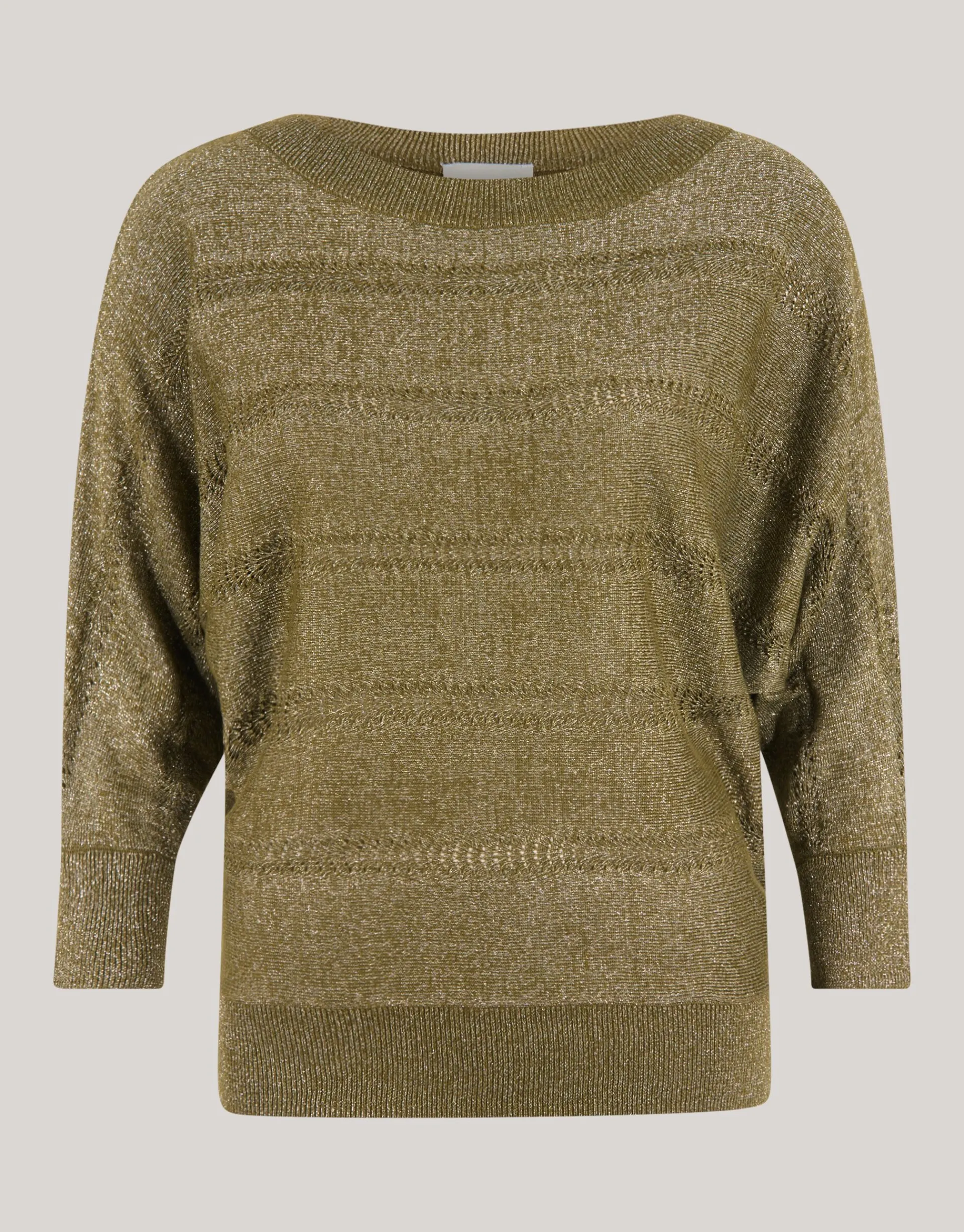 Shoeby Glitter Ajour Vleermuismouwen Trui Groen<DAMES Truien En Sweaters