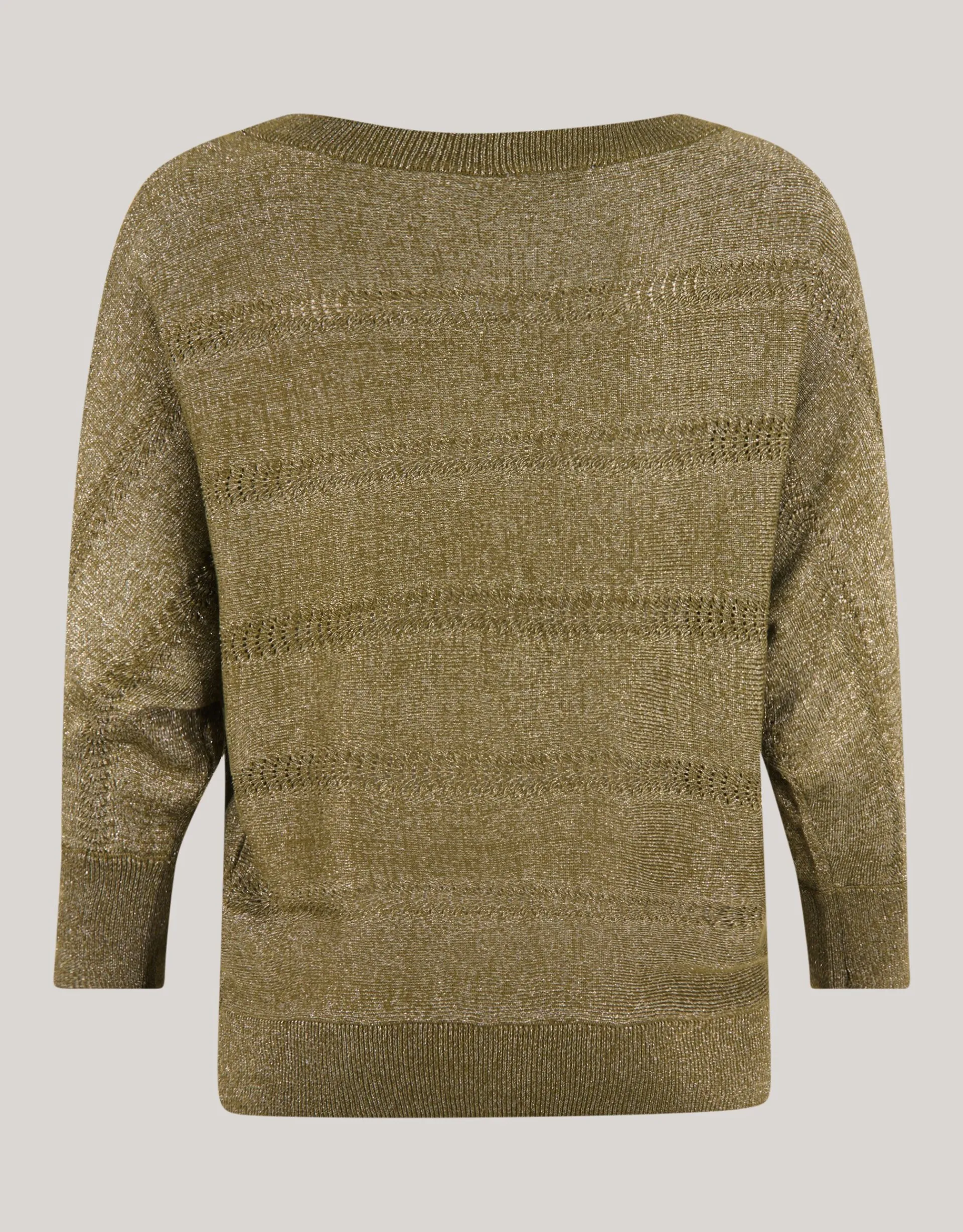Shoeby Glitter Ajour Vleermuismouwen Trui Groen<DAMES Truien En Sweaters