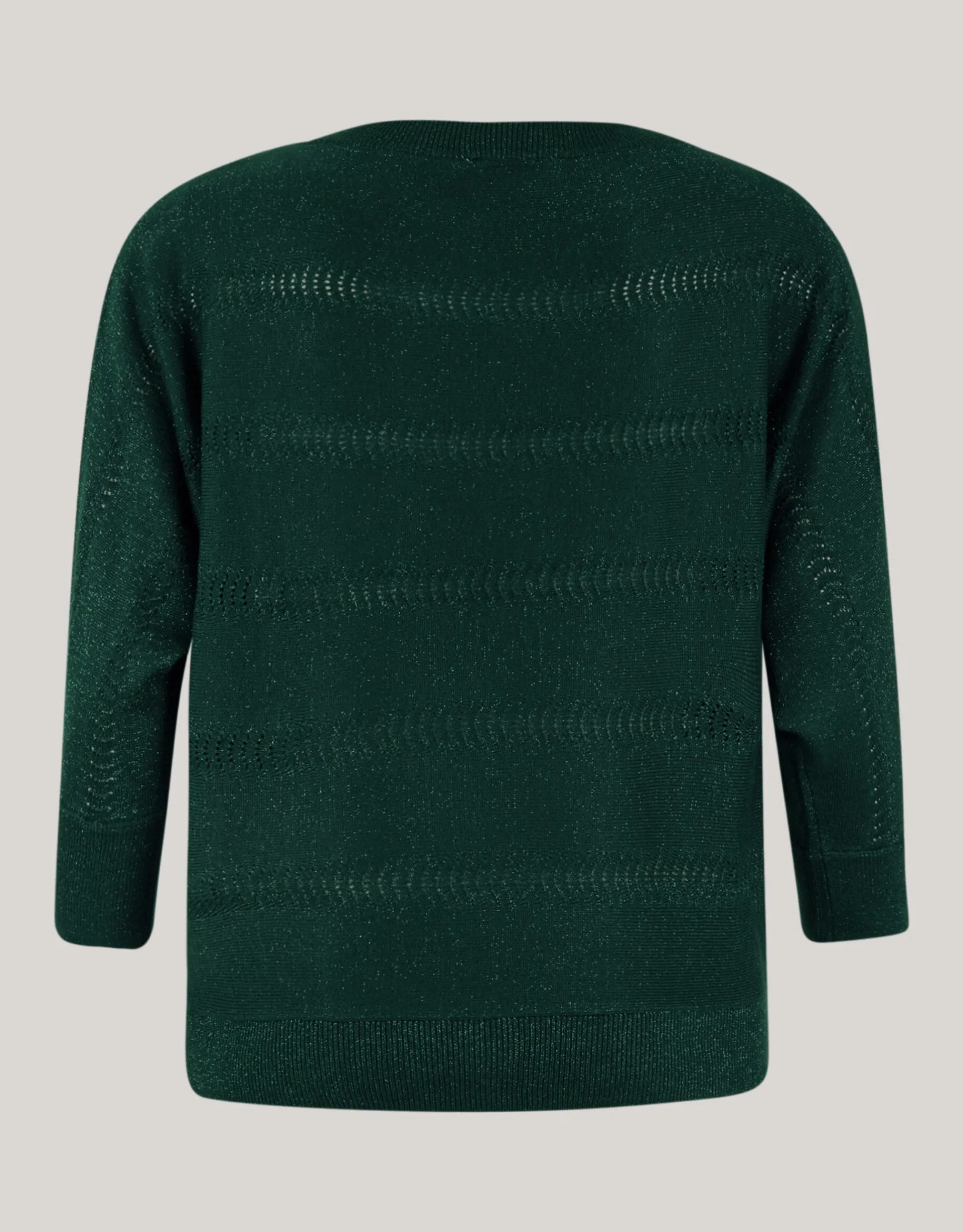 Shoeby Glitter Ajour Vleermuismouwen Trui Donkergroen<DAMES Truien En Sweaters