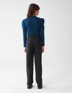 Shoeby Glitter Gebreide Top Donkerblauw< Tops Lange Mouw