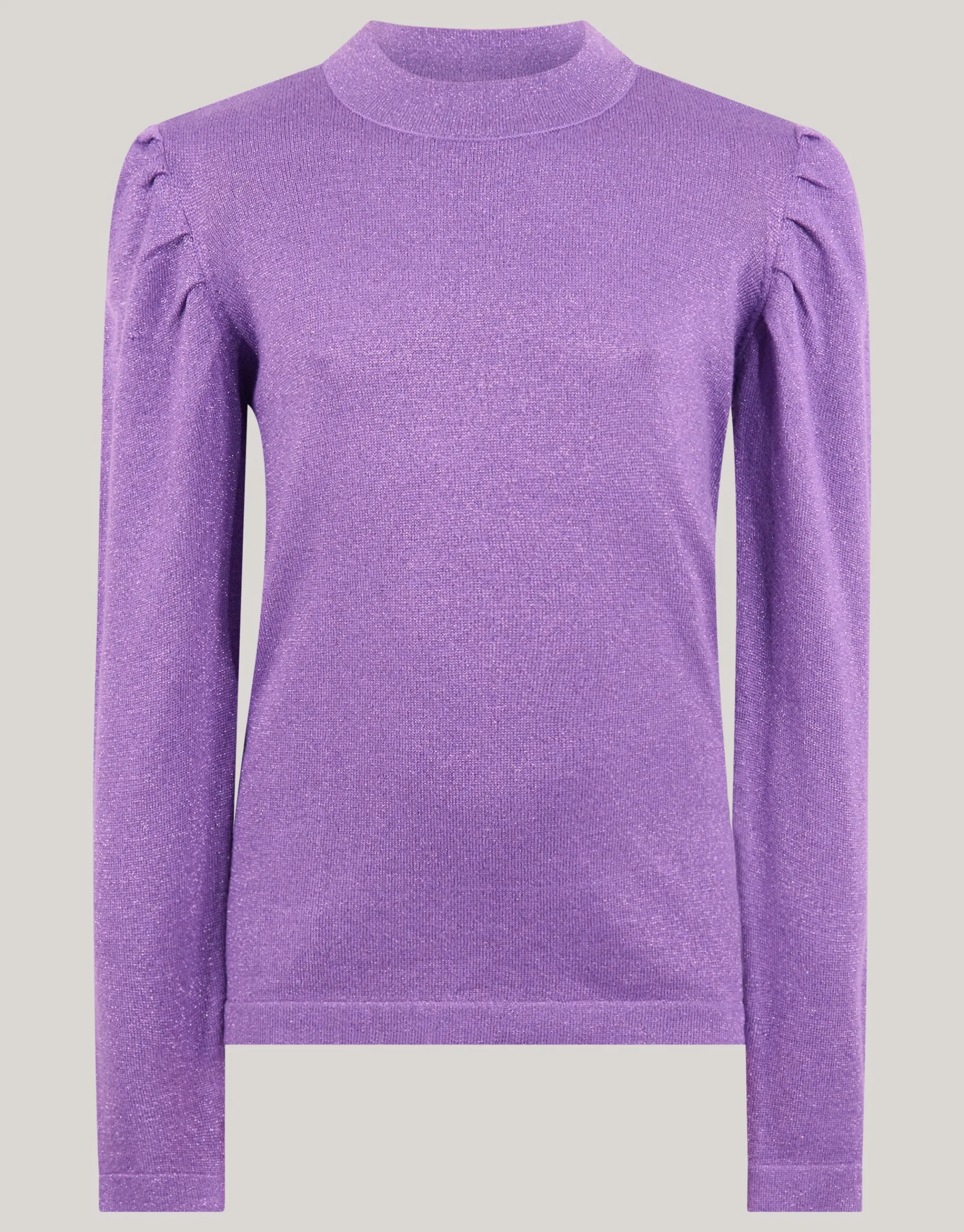 Shoeby Glitter Gebreide Top Paars< Tops Lange Mouw