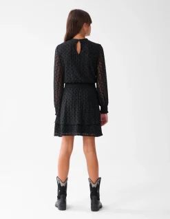 Shoeby Glitter Mesh Jurk Zwart< Jurken