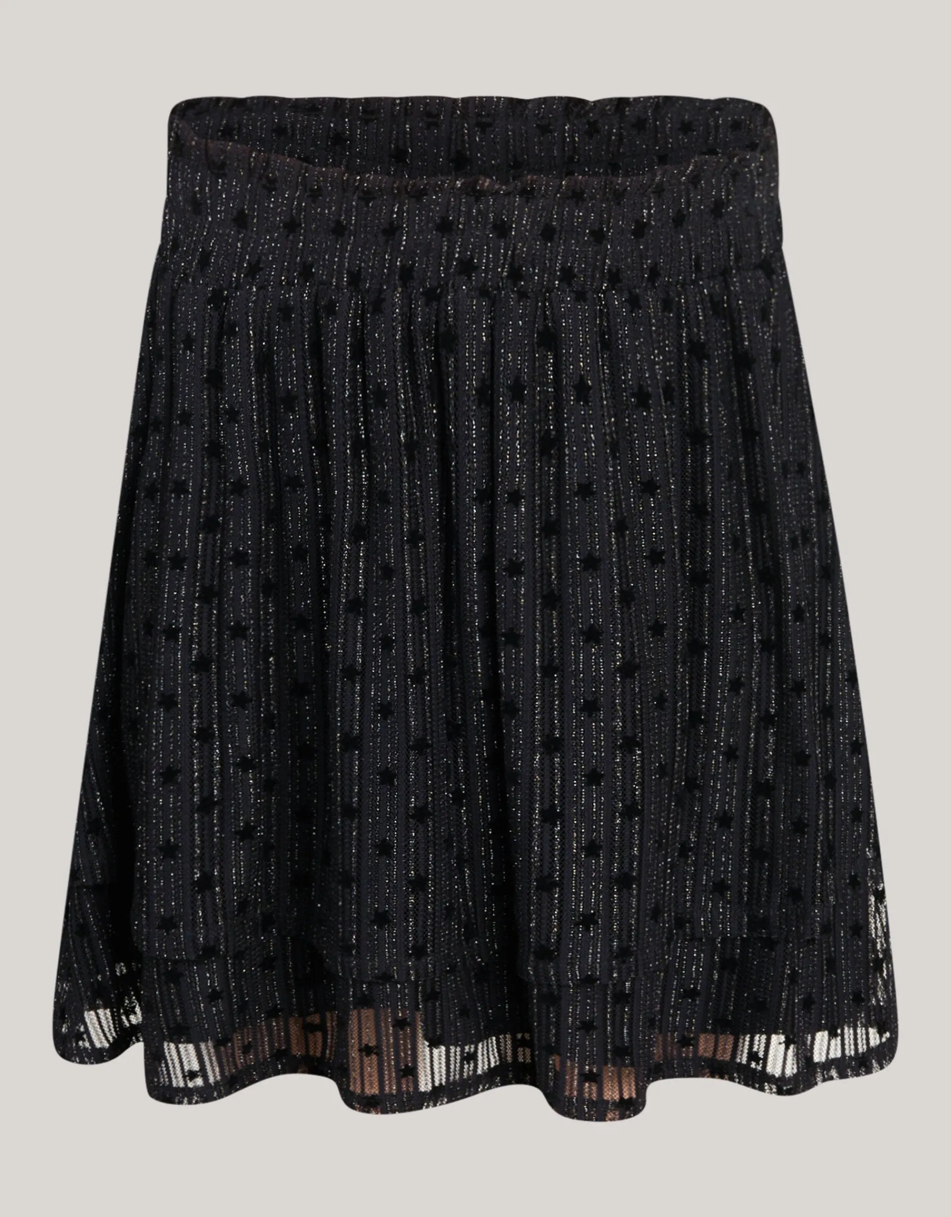 Shoeby Glitter Mesh Rok Zwart< Rokken