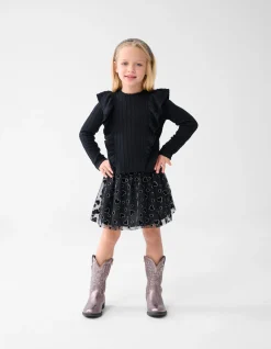 Shoeby Glitter Mesh Rok Zwart< Rokken