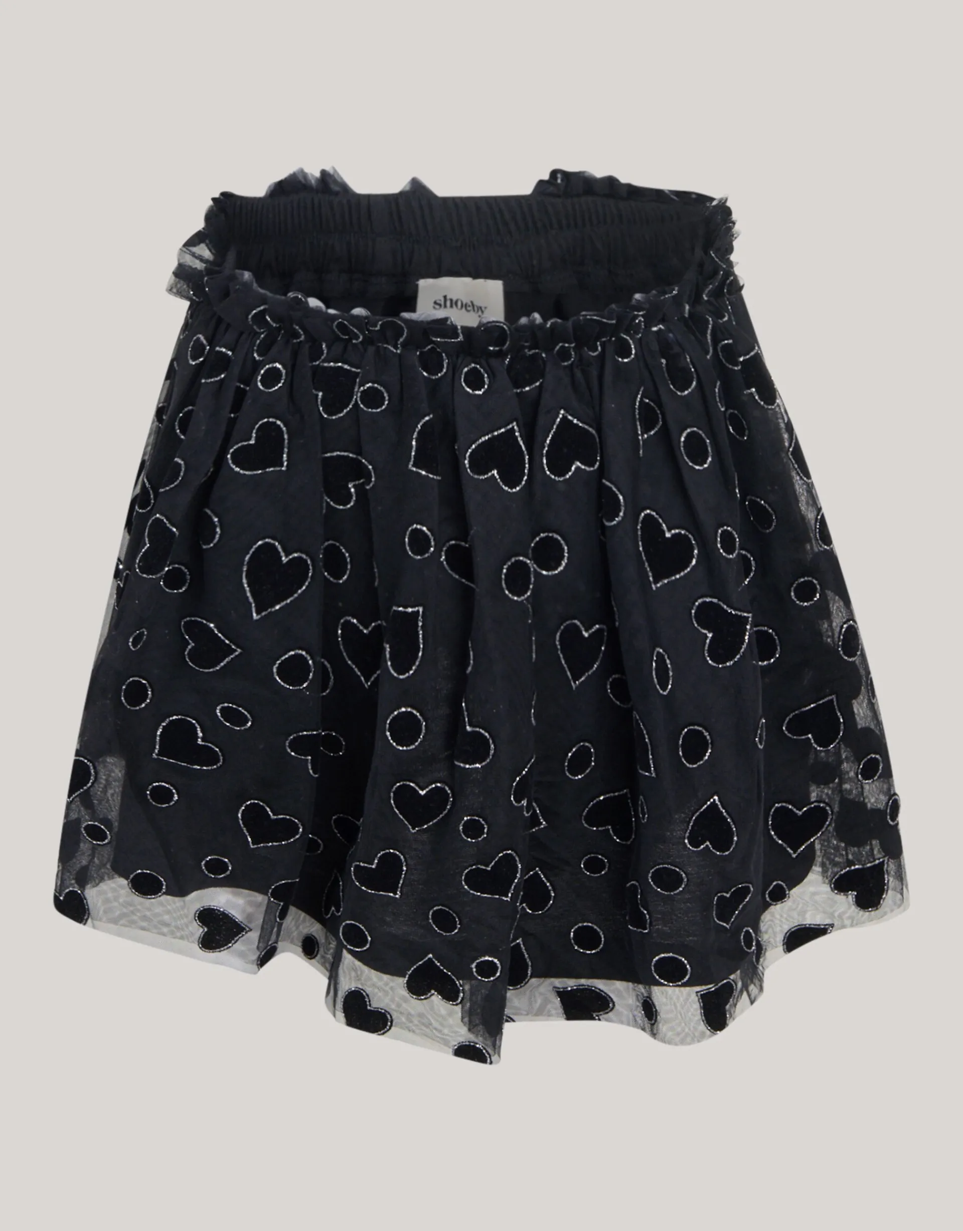 Shoeby Glitter Mesh Rok Zwart< Rokken