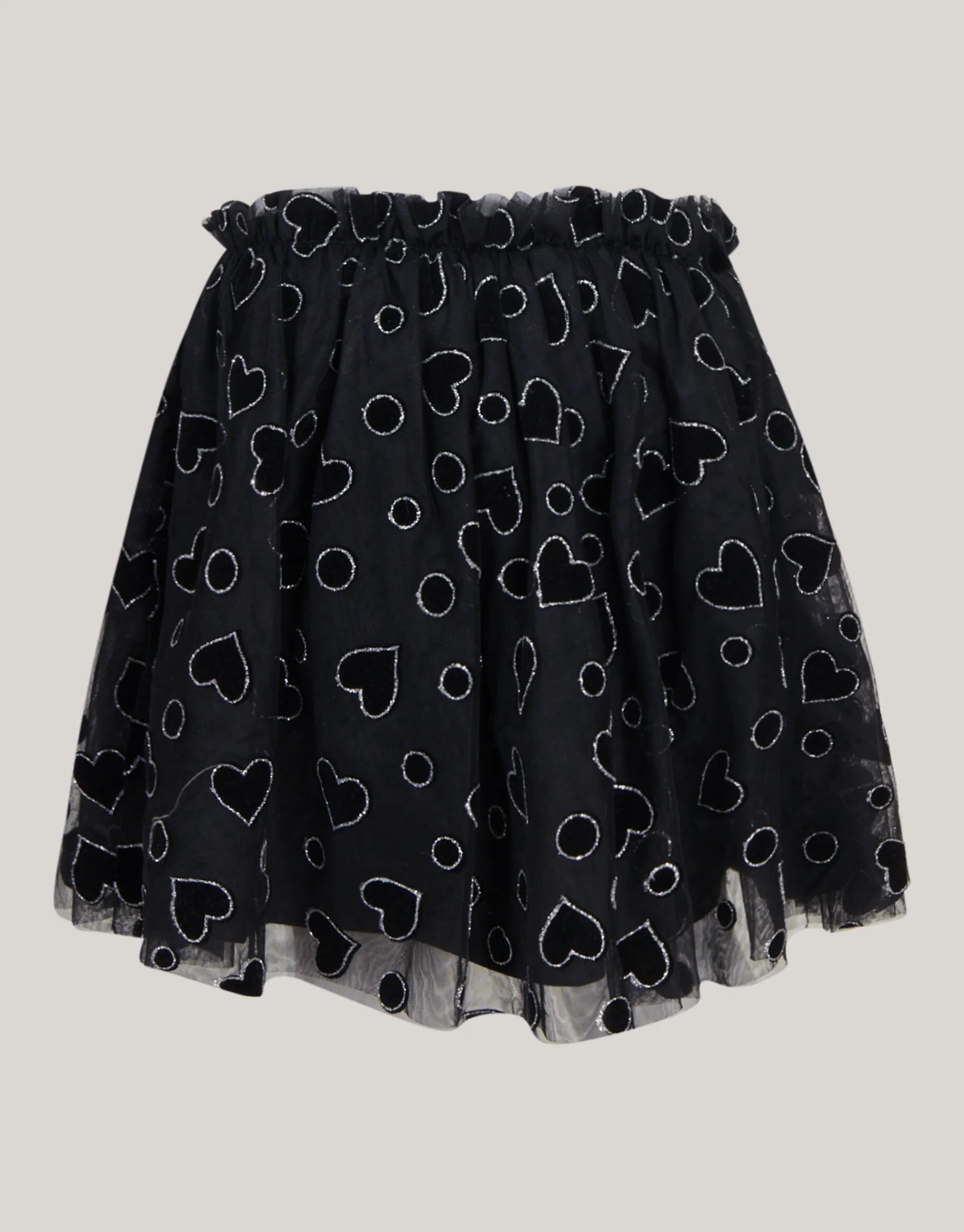 Shoeby Glitter Mesh Rok Zwart< Rokken