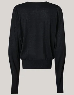 Shoeby Glitter Overslag Trui Zwart<DAMES Truien En Sweaters