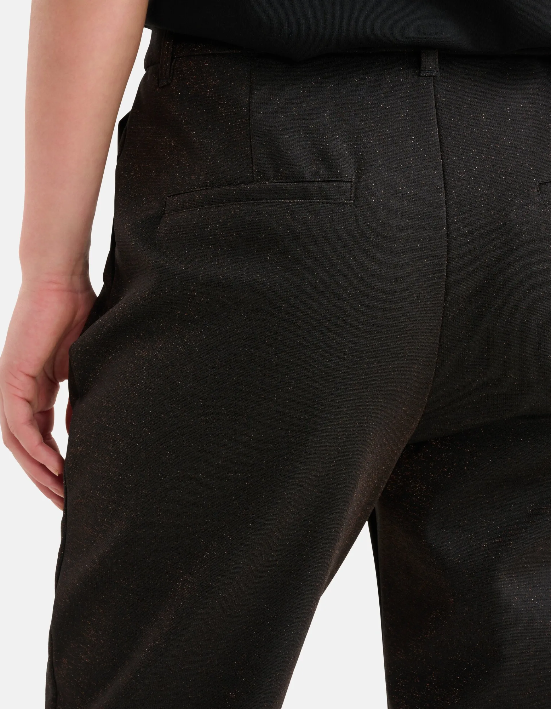 Shoeby Glitter Pantalon Zwart<DAMES Broeken