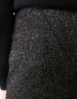 Shoeby Glitter Split Flared Legging Zwart< Broeken