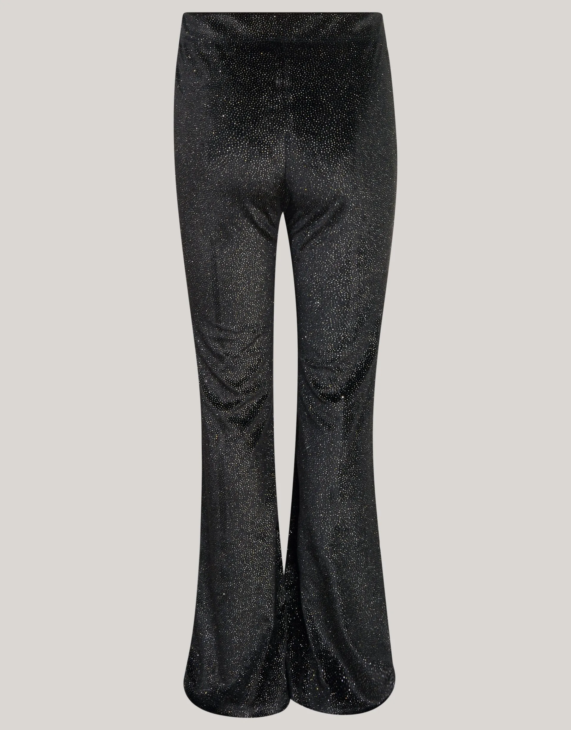 Shoeby Glitter Split Flared Legging Zwart< Broeken