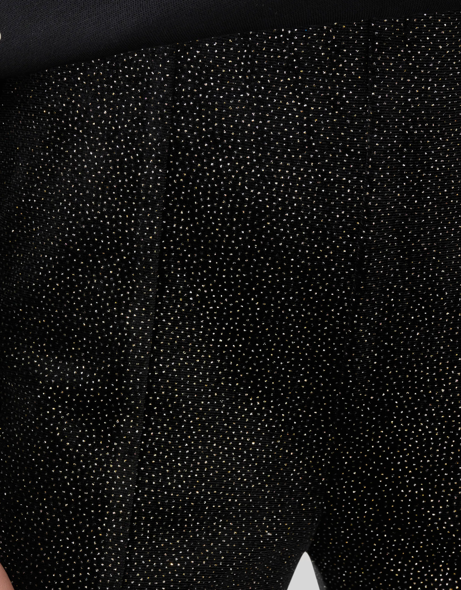 Shoeby Glitter Split Flared Legging Zwart< Broeken