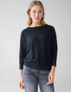 Shoeby Glitter Vleermuismouwen Trui Zwart<DAMES Truien En Sweaters