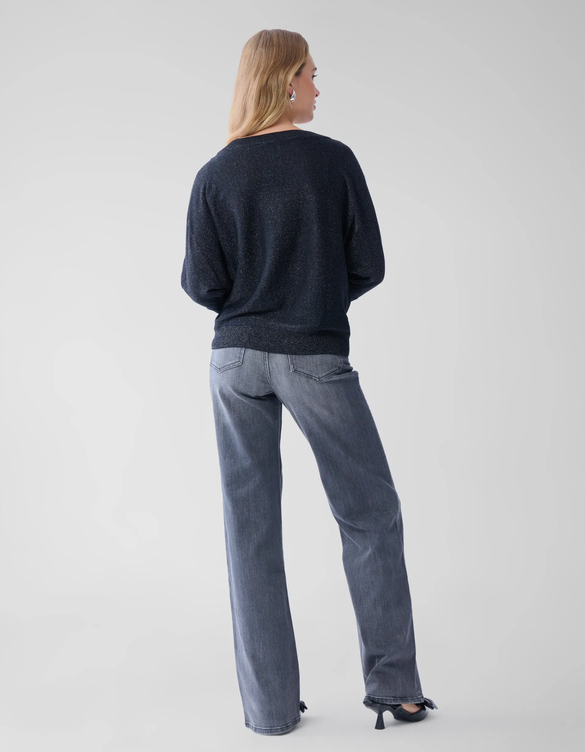 Shoeby Glitter Vleermuismouwen Trui Zwart<DAMES Truien En Sweaters