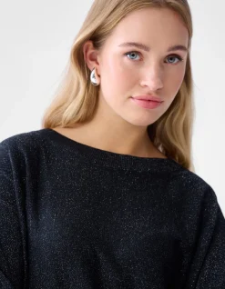 Shoeby Glitter Vleermuismouwen Trui Zwart<DAMES Truien En Sweaters