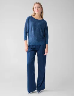 Shoeby Glitter Vleermuismouwen Trui Blauw<DAMES Truien En Sweaters