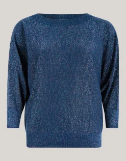 Shoeby Glitter Vleermuismouwen Trui Blauw<DAMES Truien En Sweaters