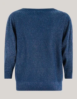 Shoeby Glitter Vleermuismouwen Trui Blauw<DAMES Truien En Sweaters