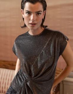 Shoeby Glitter Waterval Top Grijs<DAMES Tops