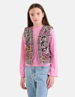 Shoeby Grafisch Gilet Zwart< Gilets