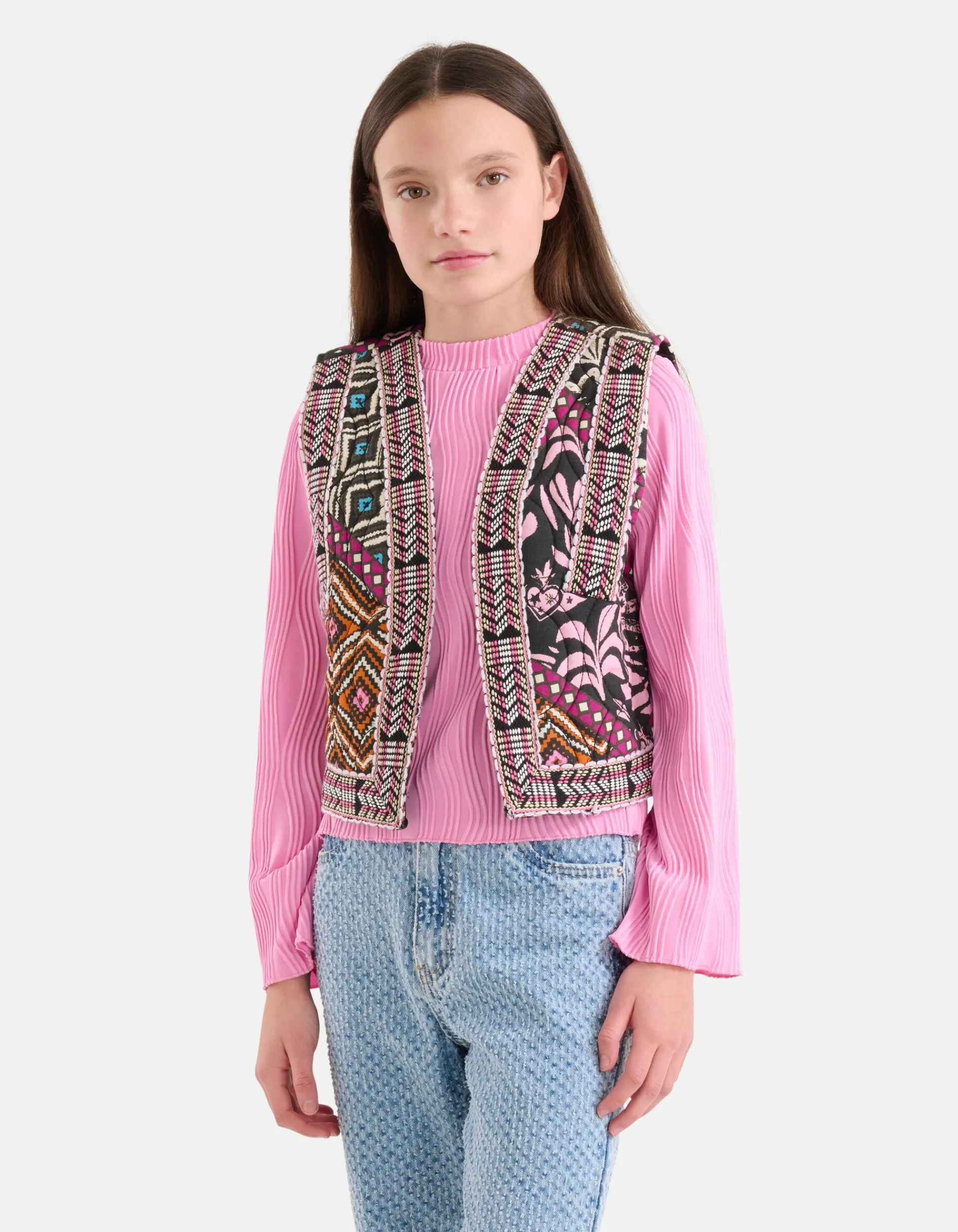 Shoeby Grafisch Gilet Zwart< Gilets