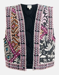 Shoeby Grafisch Gilet Zwart< Gilets