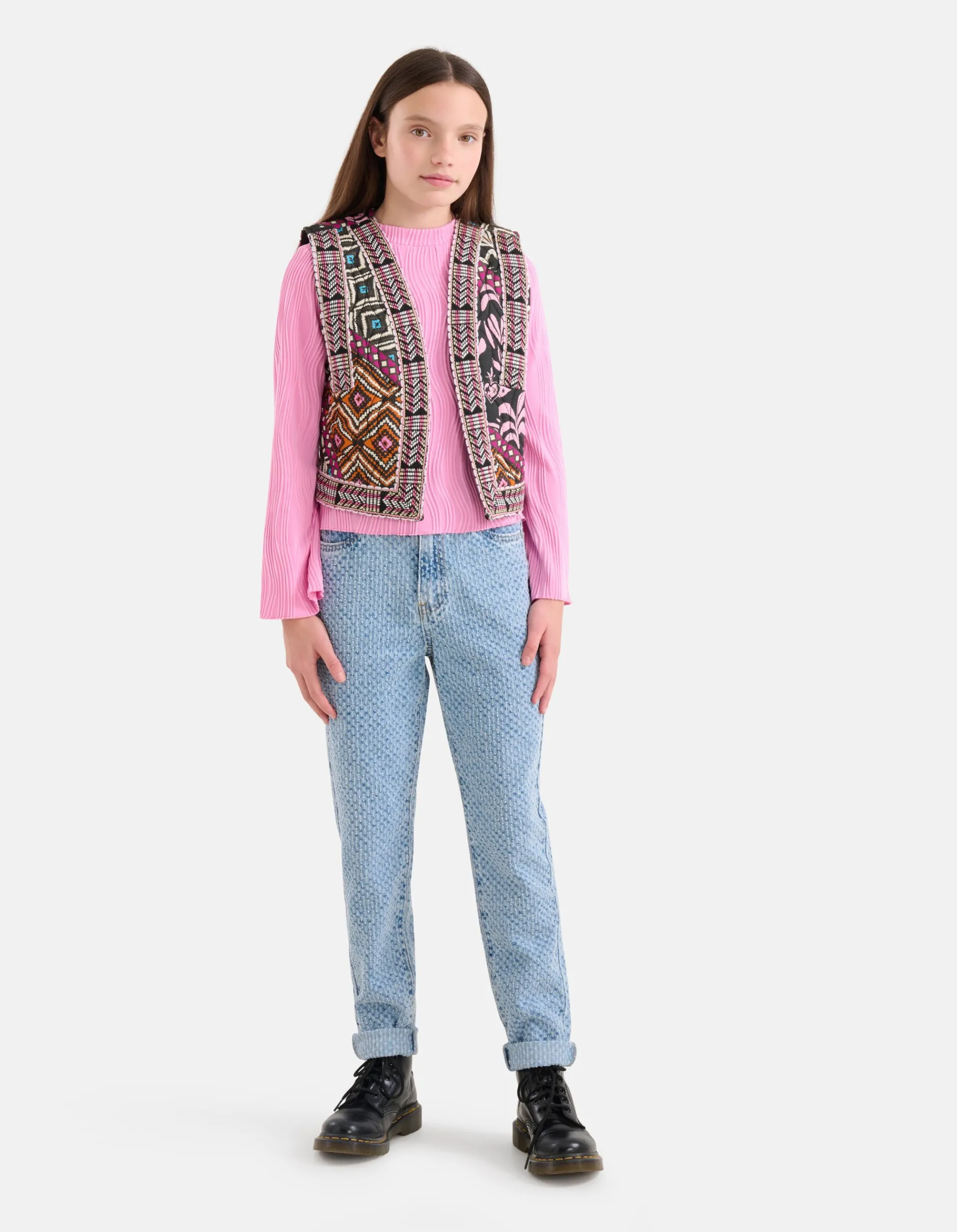 Shoeby Grafisch Gilet Zwart< Gilets