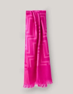 Shoeby Grafische Print Sjaal Roze<DAMES Sjaals En Mutsen