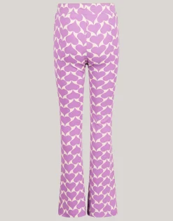 Shoeby Graphic Heart Split Flair Paars< Broeken