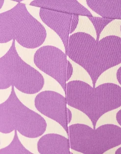 Shoeby Graphic Heart Split Flair Paars< Broeken