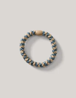 Shoeby Haarelastiek Beige/Blauw<DAMES Haaraccessoires