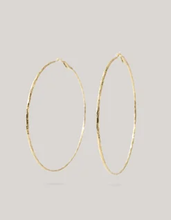Shoeby Hammered Hoop Oorbellen Goud<DAMES Sieraden