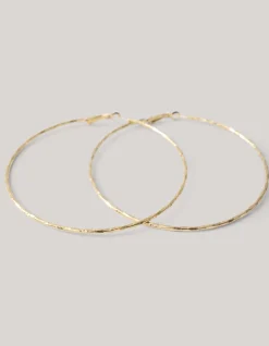 Shoeby Hammered Hoop Oorbellen Goud<DAMES Sieraden