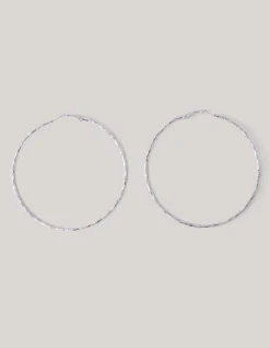 Shoeby Hammered Hoop Oorbellen Zilver<DAMES Sieraden