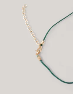 Shoeby Hammered Oval Strass Ketting Goud By Mieke<DAMES Sieraden